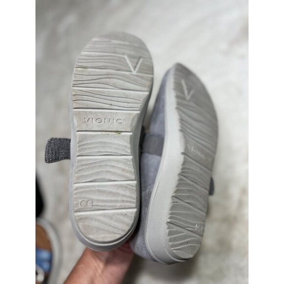 Vionic Shelby Mary Jane gray slip on flat shoe women size 9 - Picture 5 of 9